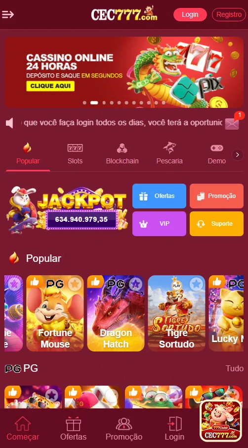 Experiência premium de cassino mobile com design moderno.